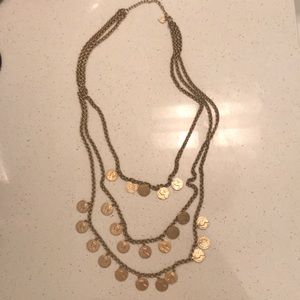 Stella & Dot Gold Coin Necklace